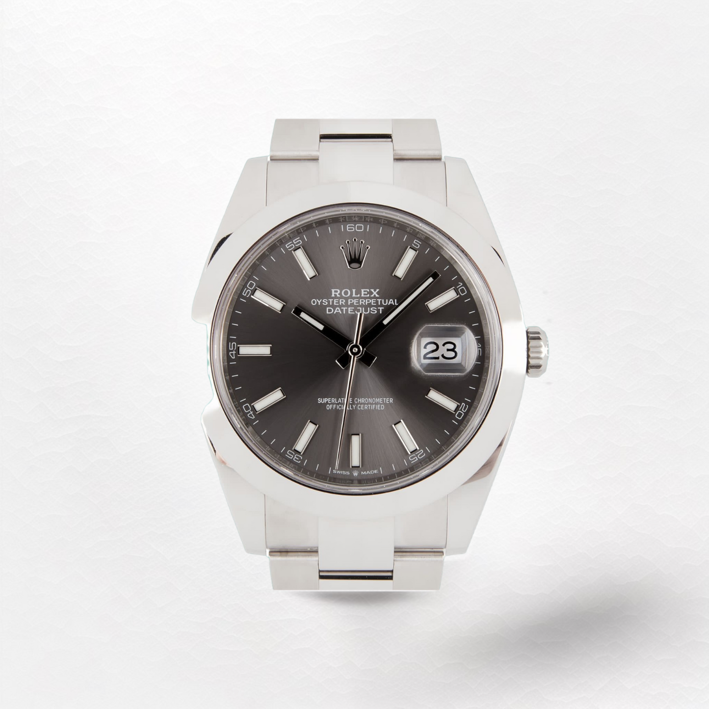 Rolex Date-Just 41 Rhodium Dial Domed Bezel 126300