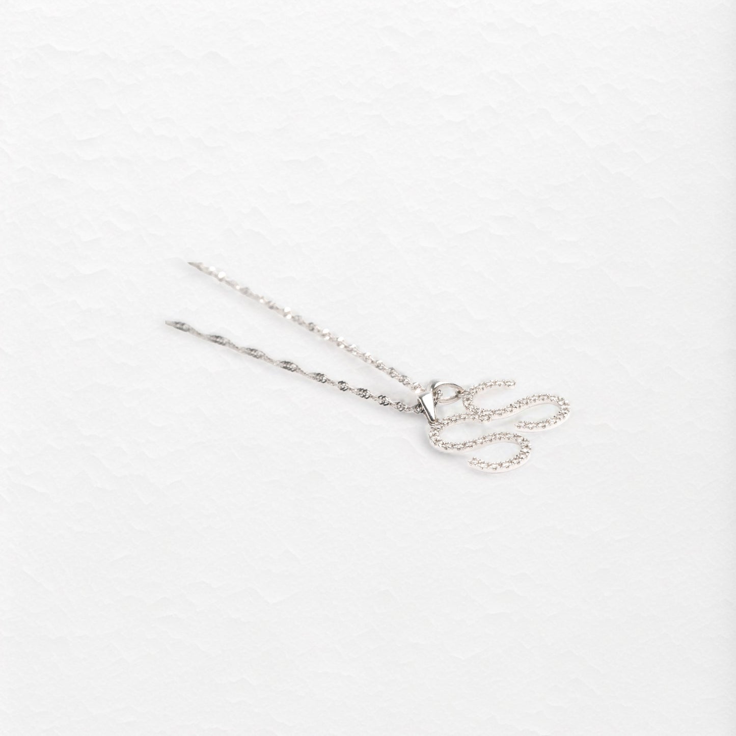 Say It! Necklace Large in White Gold