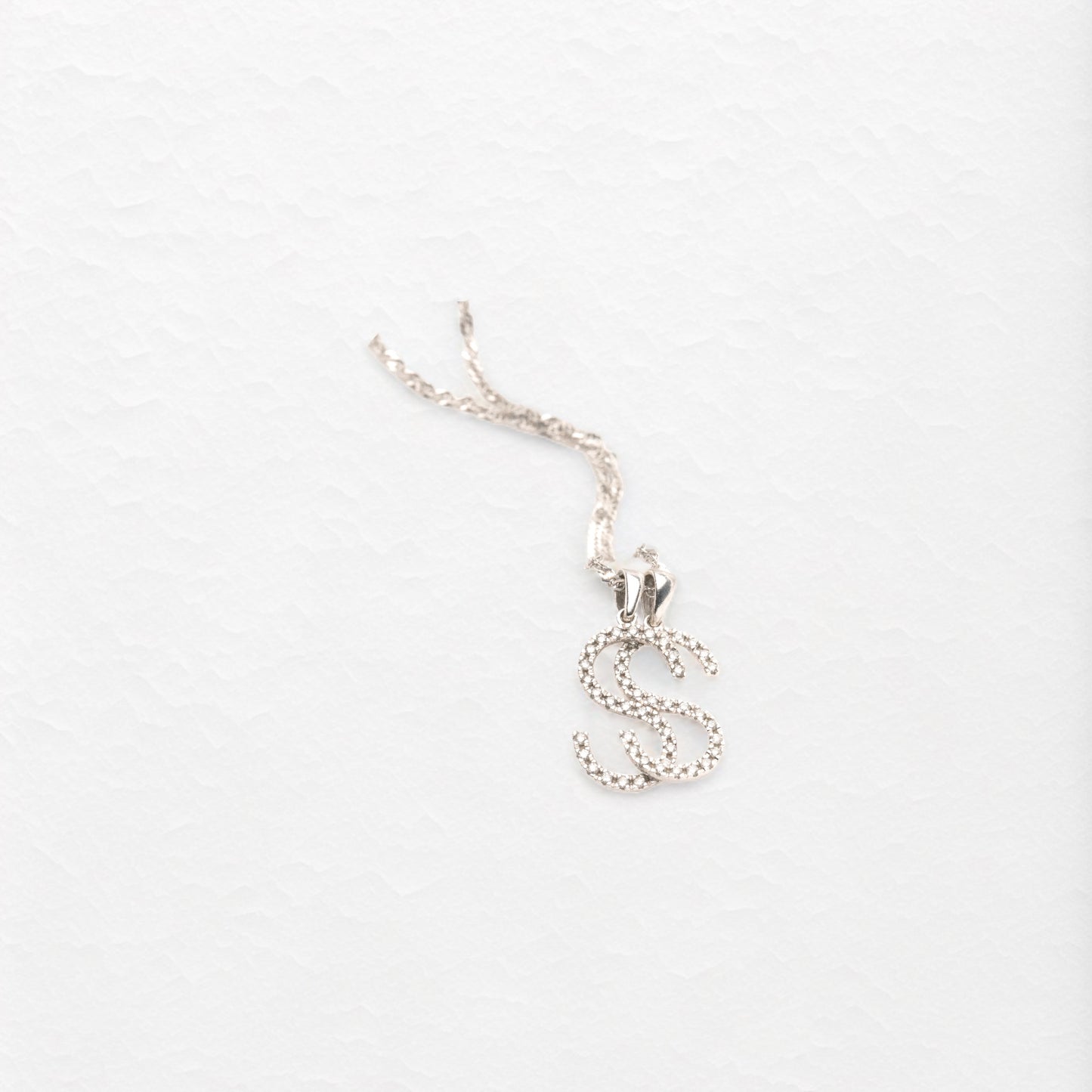 Say It! Necklace Large in White Gold