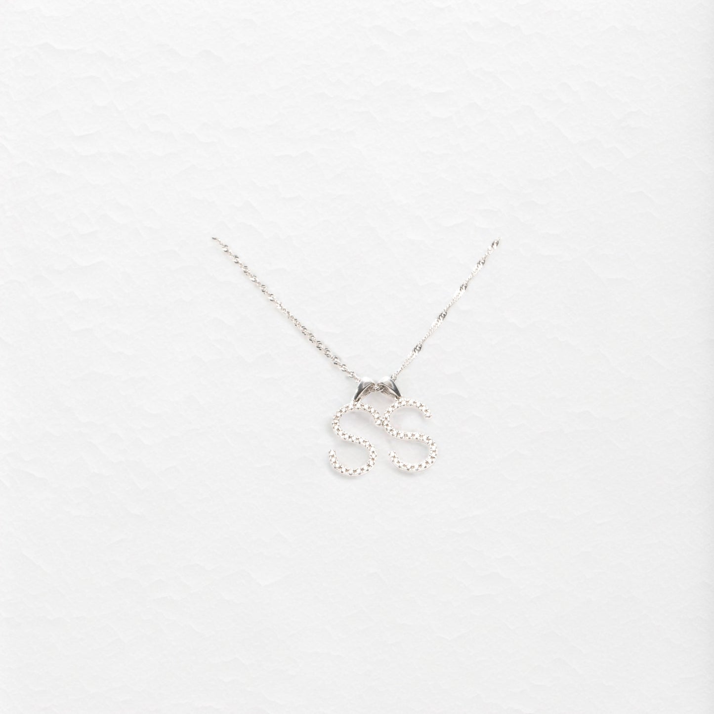 Say It! Necklace Large in White Gold