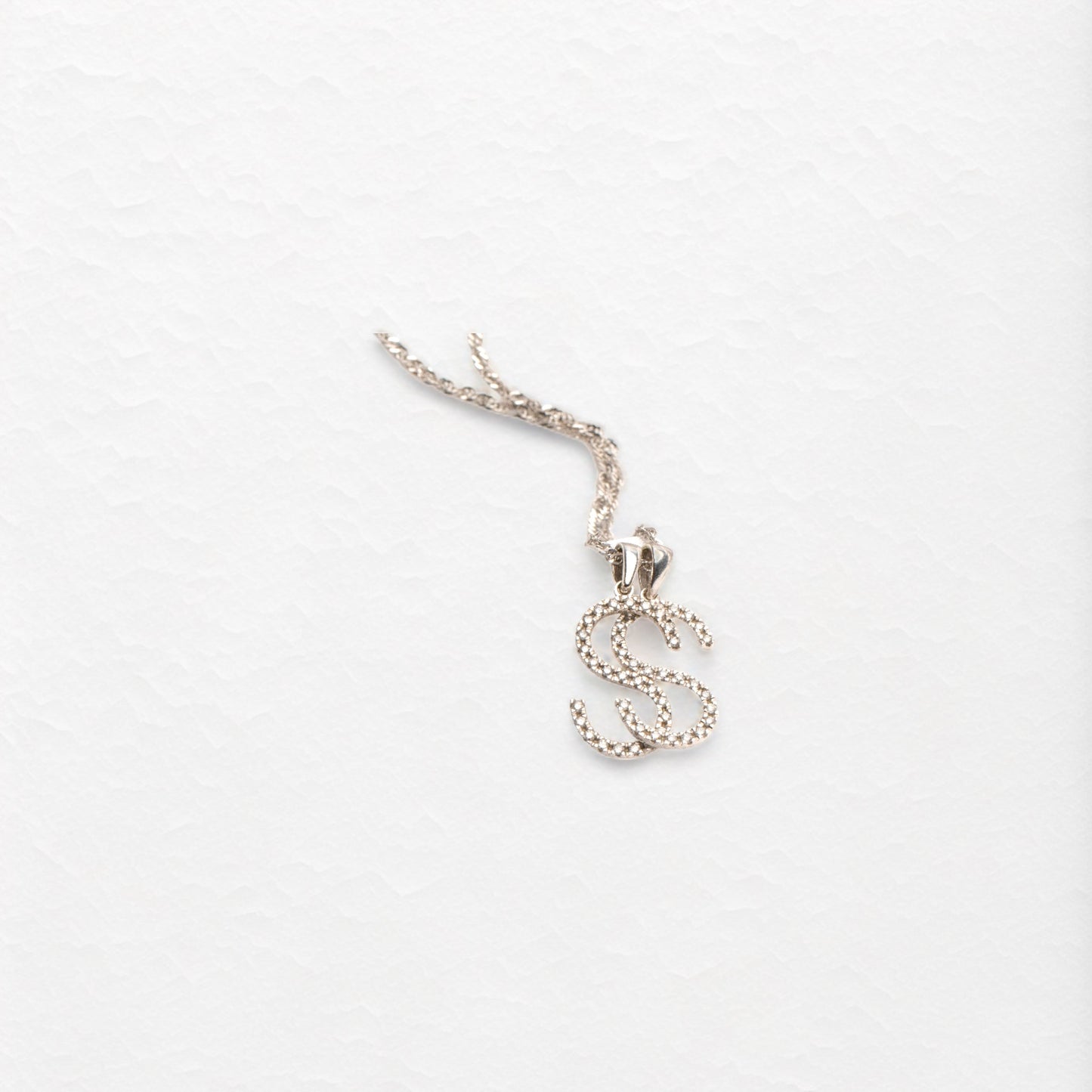 Say It! Necklace Large in White Gold