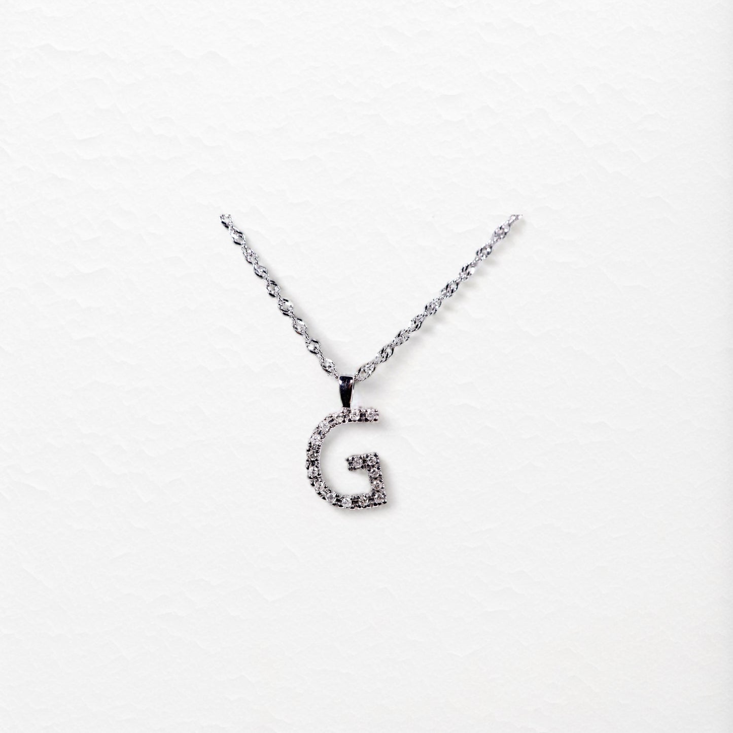 Say It! Necklace Small in White Gold