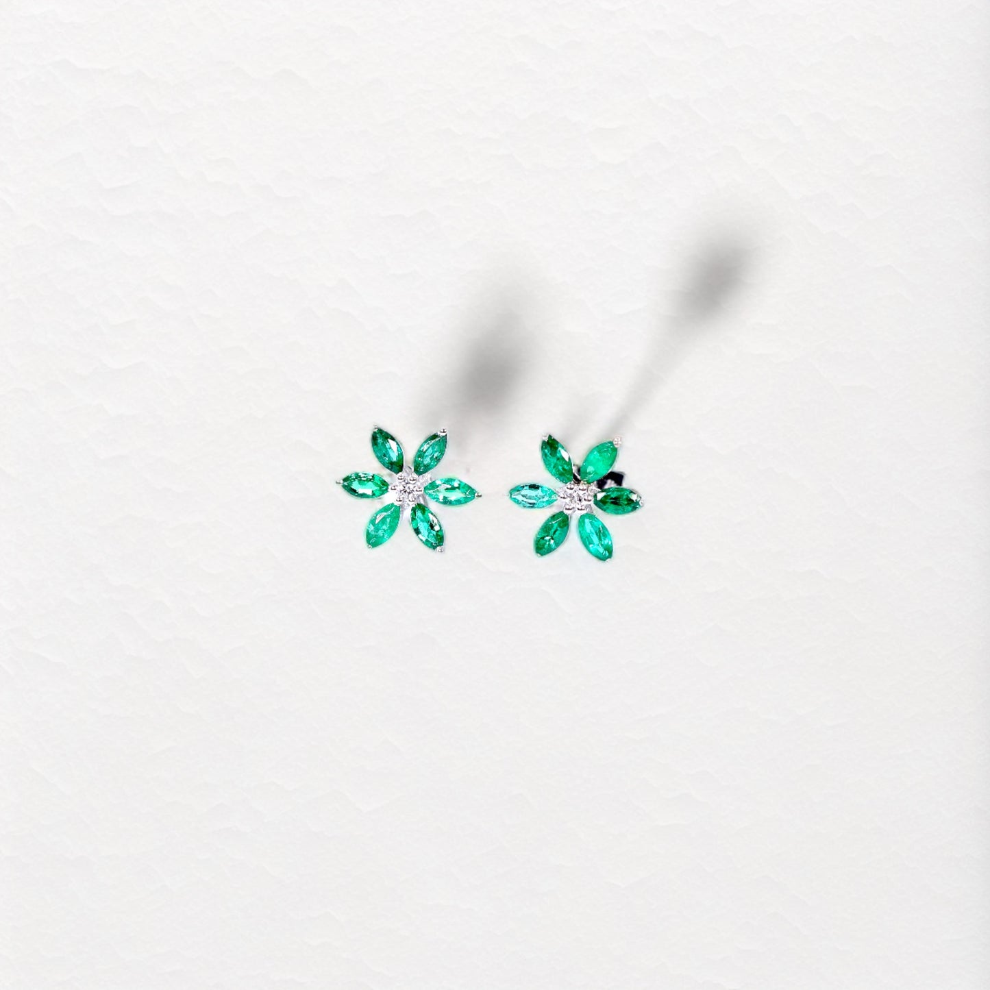 Bloom Earrings in White Gold